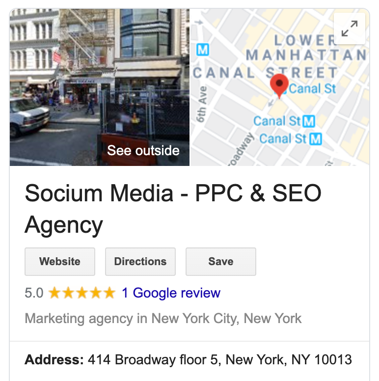 Socium Media Google Business Profile.
