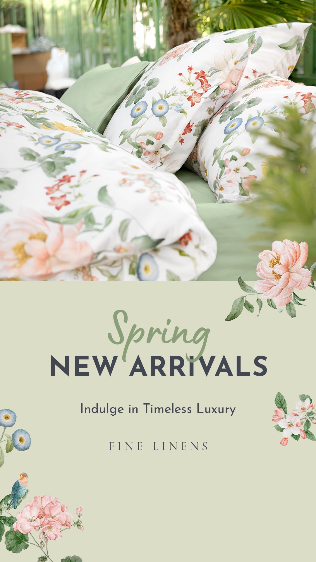 Fine Linens Spring New Arrivals ad